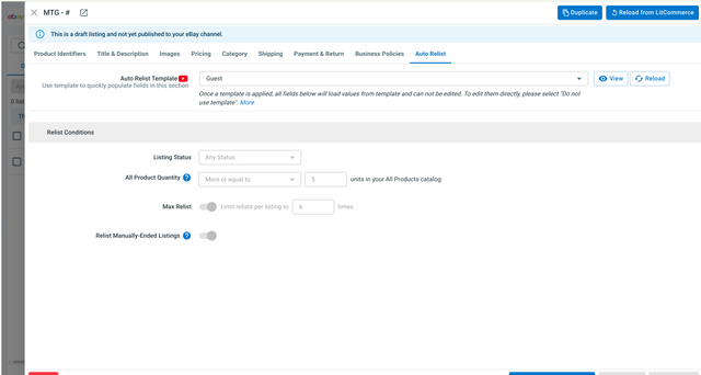 Automatically Relist Ended eBay Listings