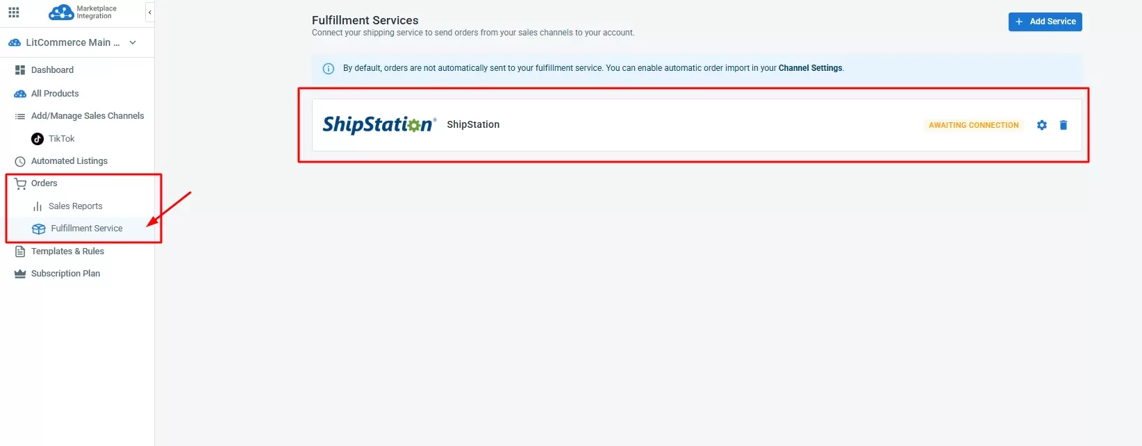 connect to shipstation account