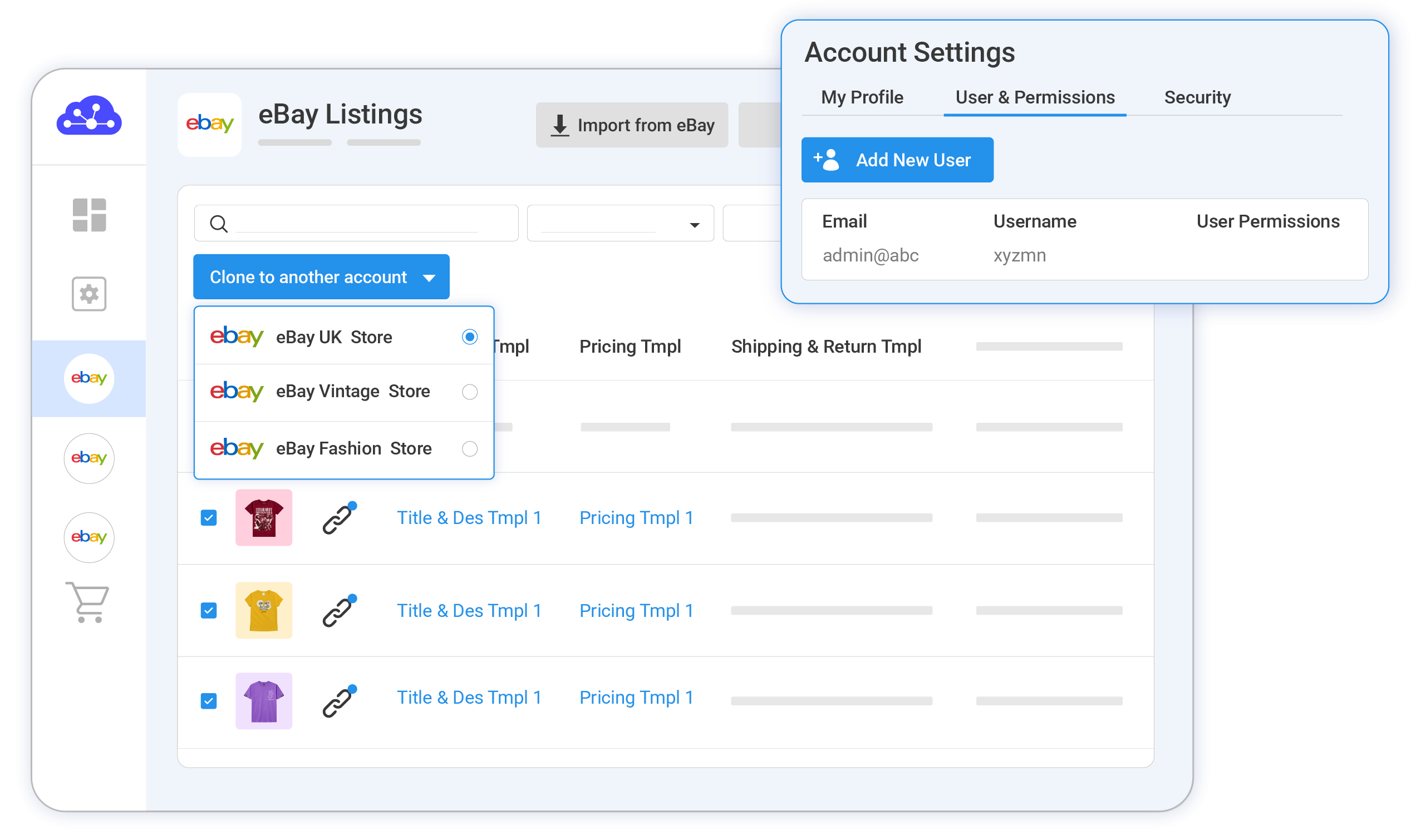 Manage Connecting Your eBay Accounts