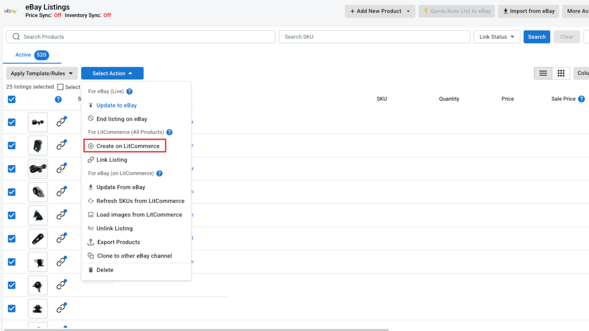 Create ebay products on LitCommerce Create ebay products on LitCommerce
