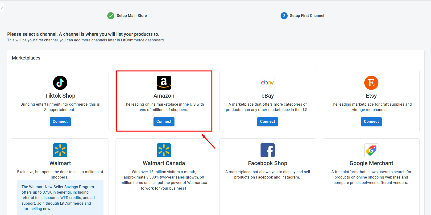 Step 1: Connect Shopify to Amazon