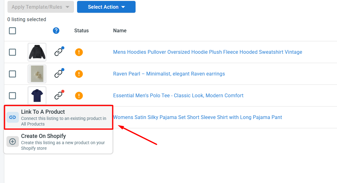Link products across Shopify and Amazon