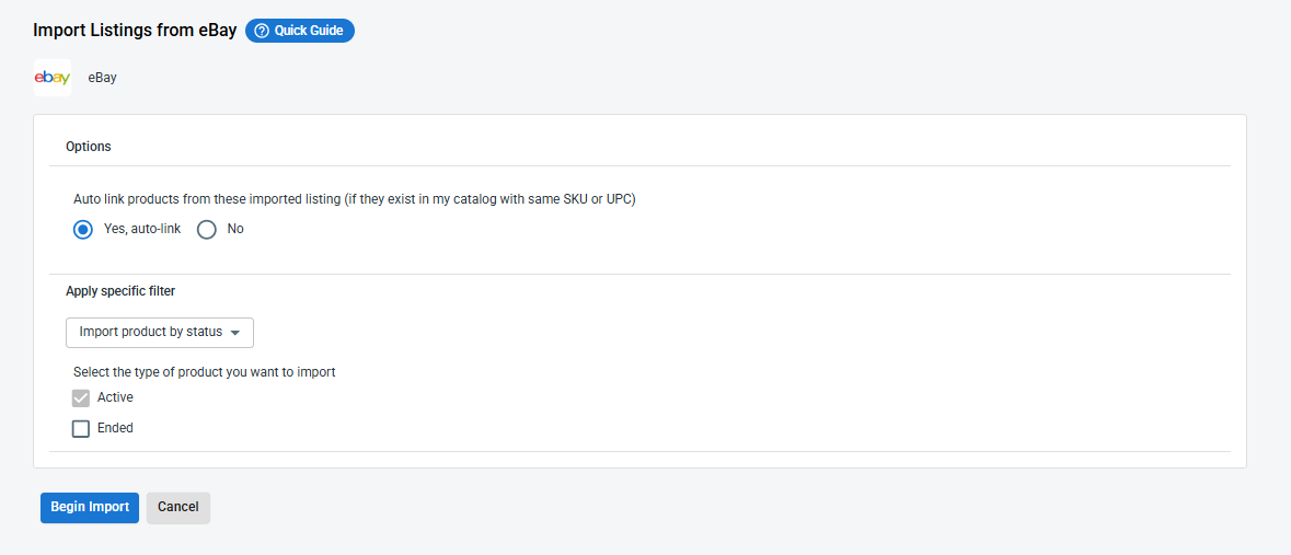 Import eBay products to WooCommerce