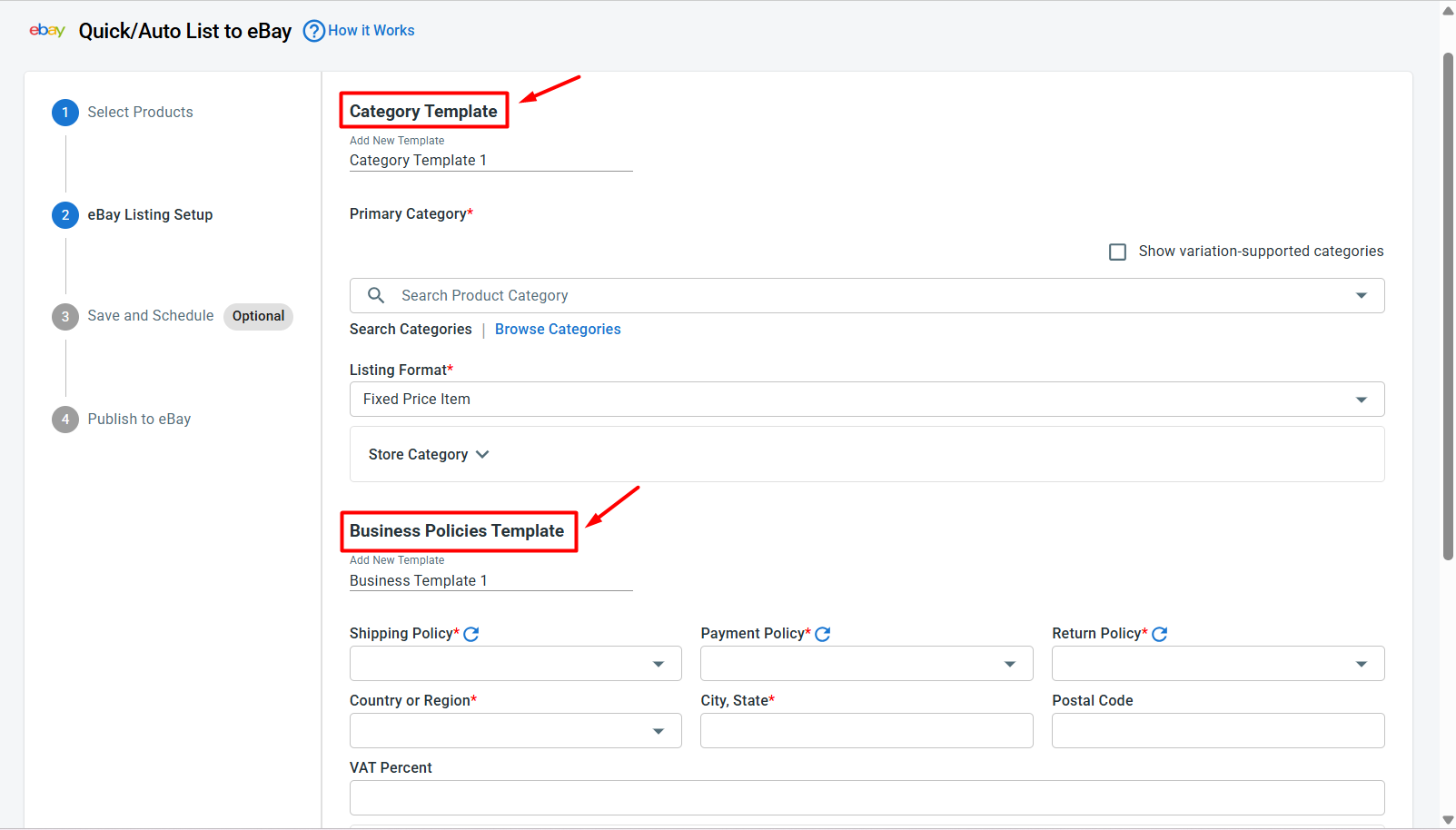 List Shopify products on eBay