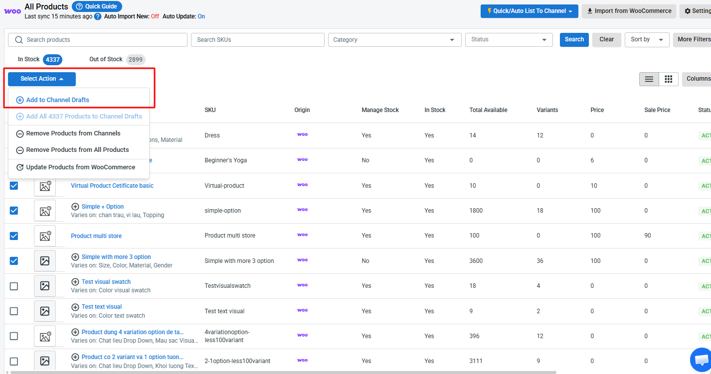 List WooCommerce products on eBay