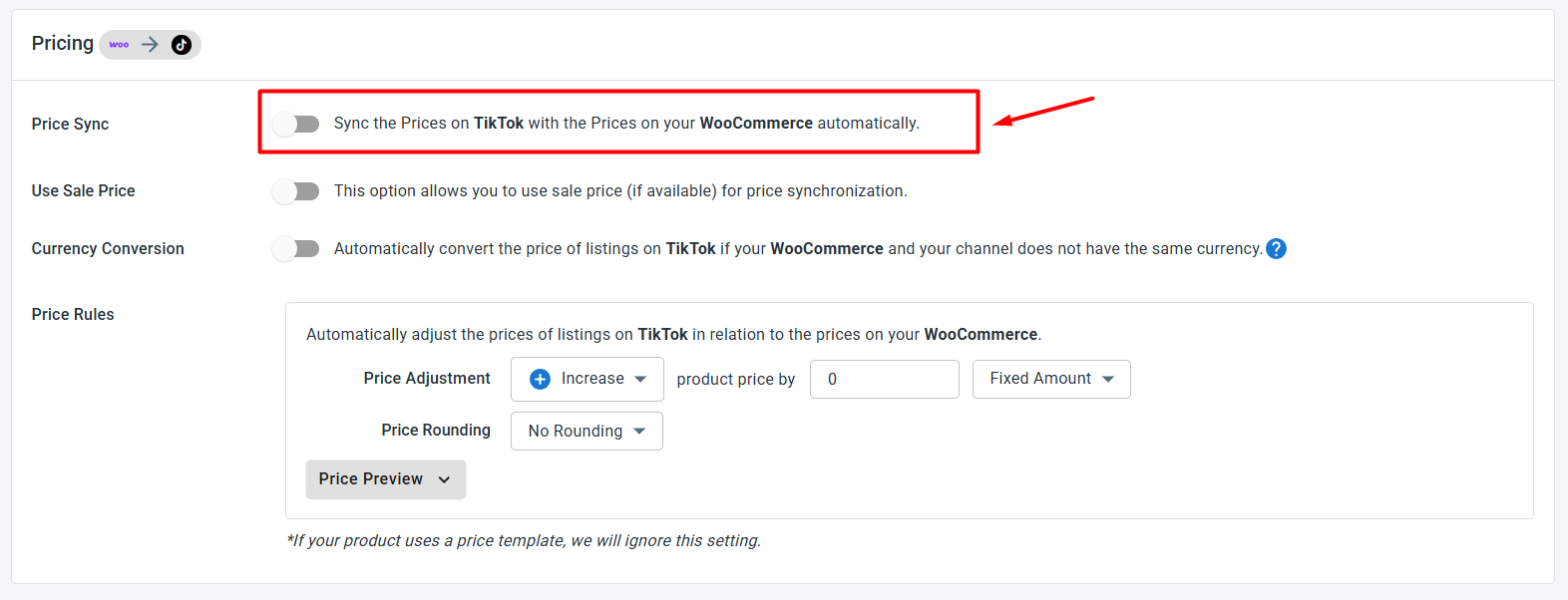 image5 1 Turn On WooCommerce TikTok Shop Sync - Price