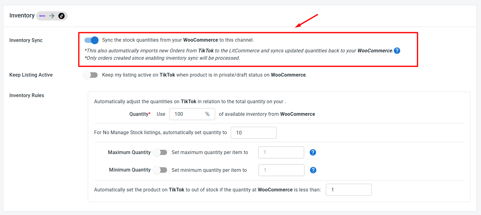 image6 1 Turn On WooCommerce TikTok Shop Sync - Inventory