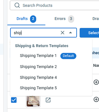search template