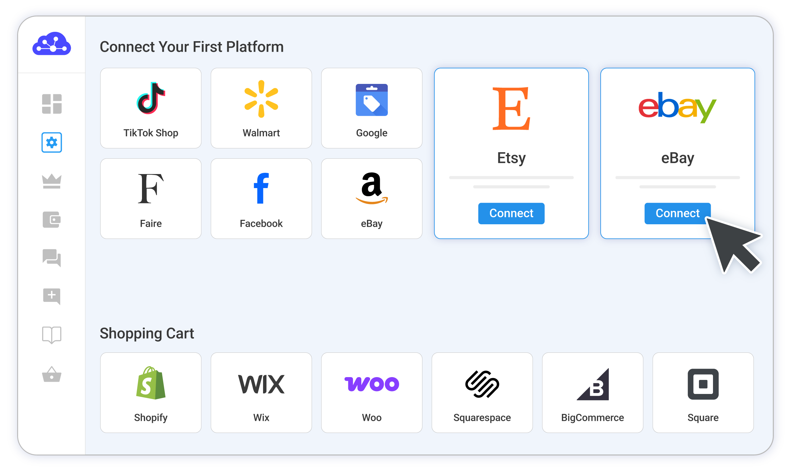 Step 1: Connect Etsy and set your Main Store